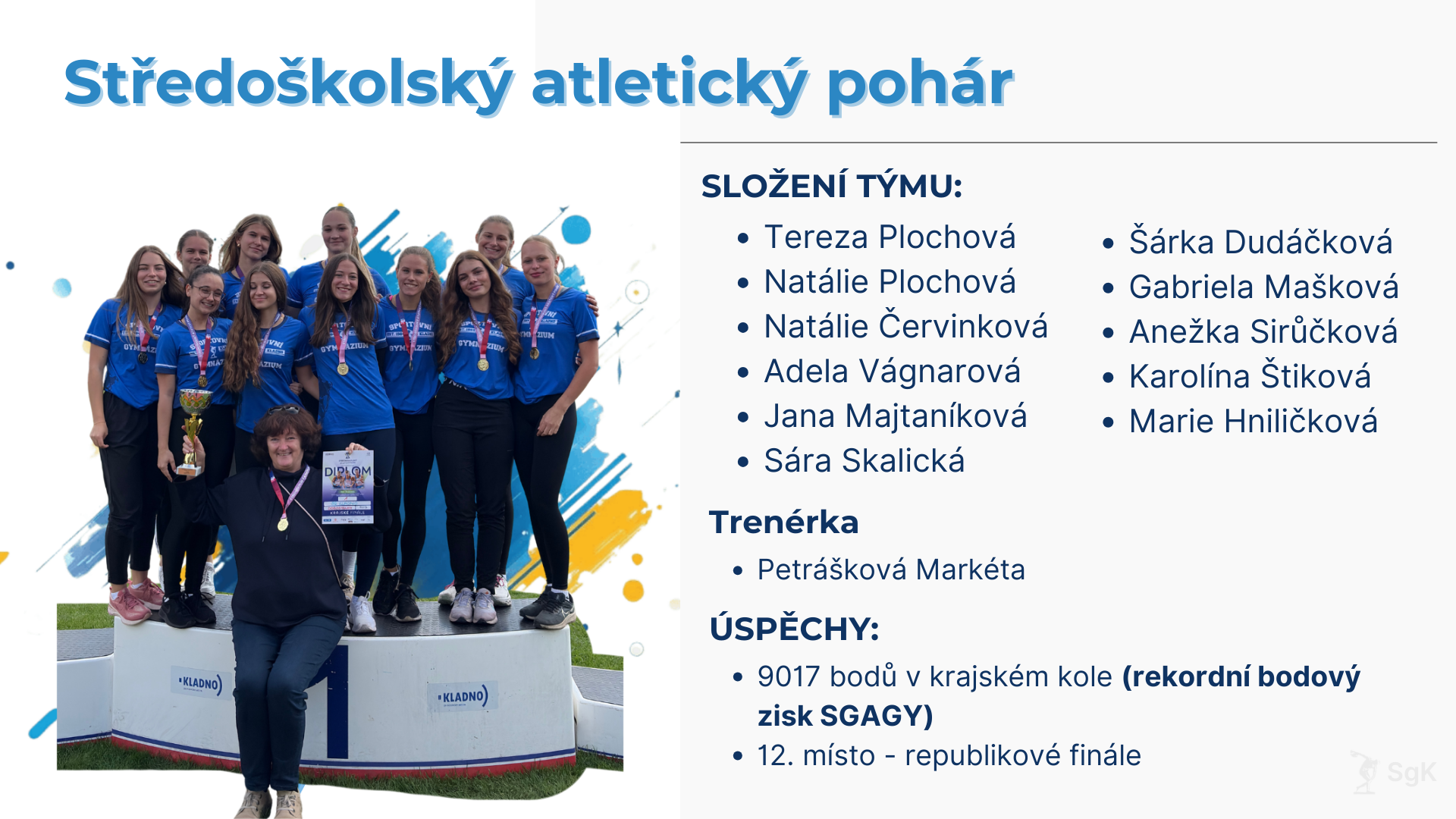 Tým VG – Středoškolský atletický pohár